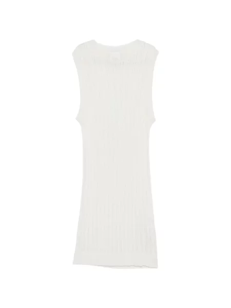 Rochie Erika Cavallini fără mâneci tricotate alb