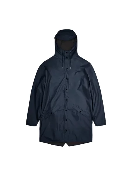 Kurtka Rains Long Jacket navy niebieska