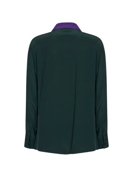 Cămașă Weekend Max Mara de mătase verde