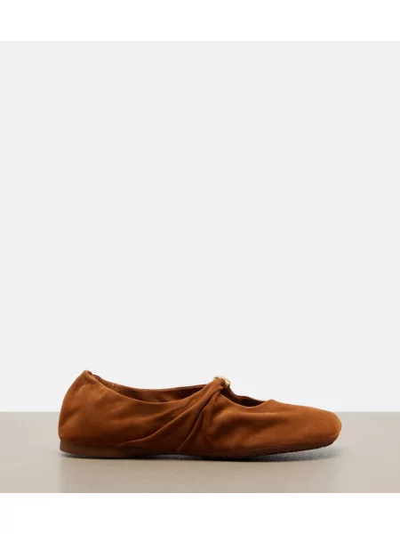 Pantofi cu toc Loewe din piele de căprioară maro