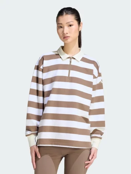 Adidas Bluza Essentials Contemporary French Terry Longsleeve brązowy