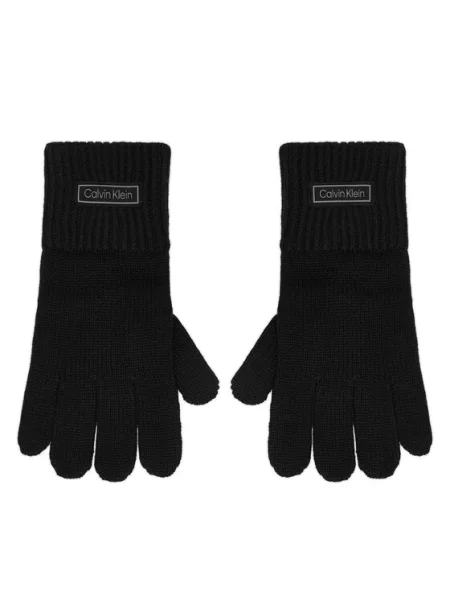 Вълнени ръкавици Calvin Klein черно