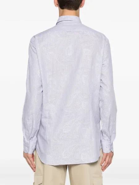 Риза Etro с принт с пейсли десен синьо