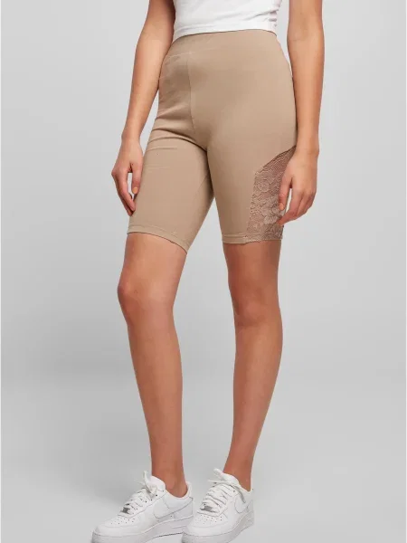 Kolarki Urban Classics z wysoką talią koronkowe brązowe