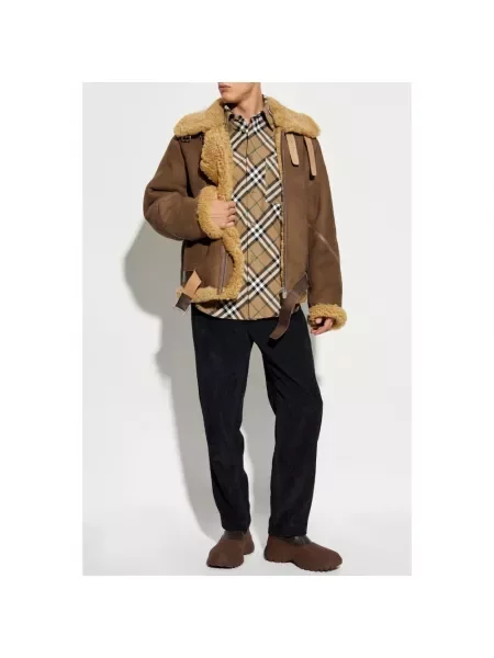 Koszula Burberry w kratę zielona