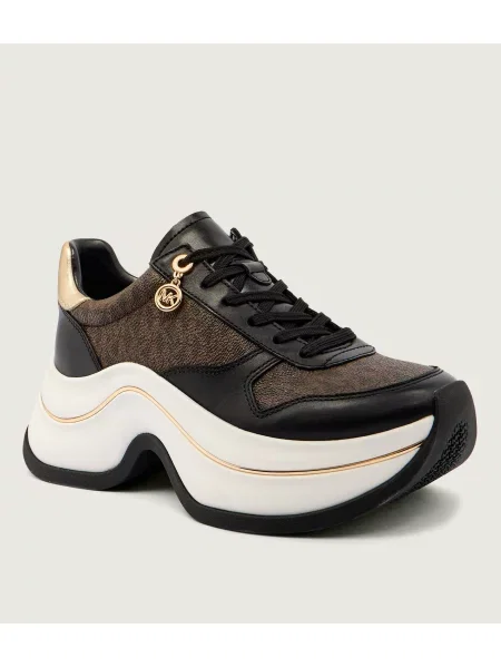 Michael Kors Sneakers ARLA cu adaos de piele maro