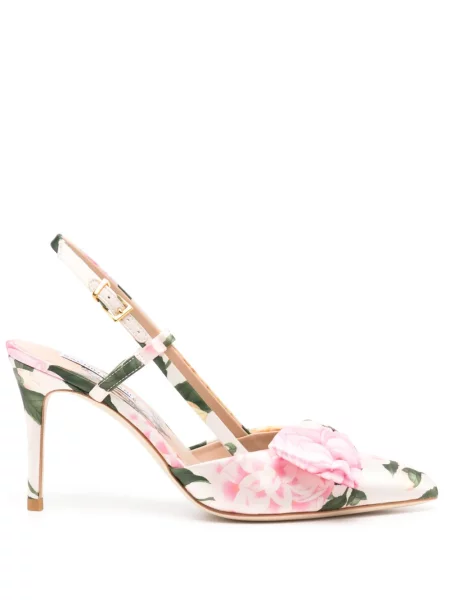 Pantofi cu toc Sachin & Babi cu model floral cu imagine roz