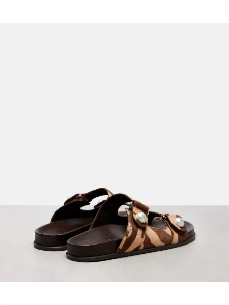 Sandale Jimmy Choo cu imagine cu model zebră bej
