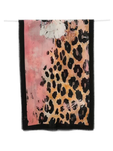 Fular D'aniello cu imagine cu imprimeu animal print roz
