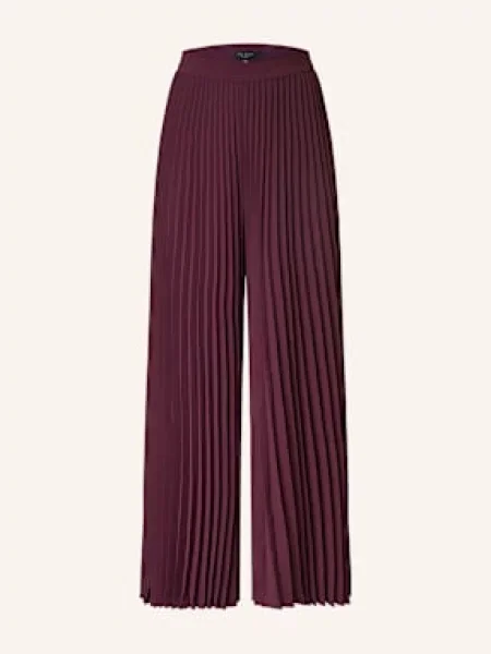 Ted Baker Plisované Kalhoty Oxblood tmavě červená