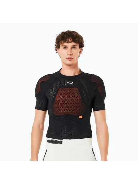 Tricou de ciclism pentru bărbați cu protecții Oakley Drop In Full Impact blackout