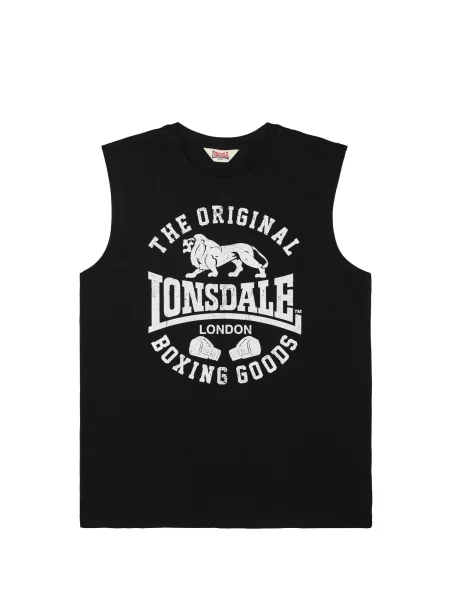 LONSDALE Tricou Boldron negru alb