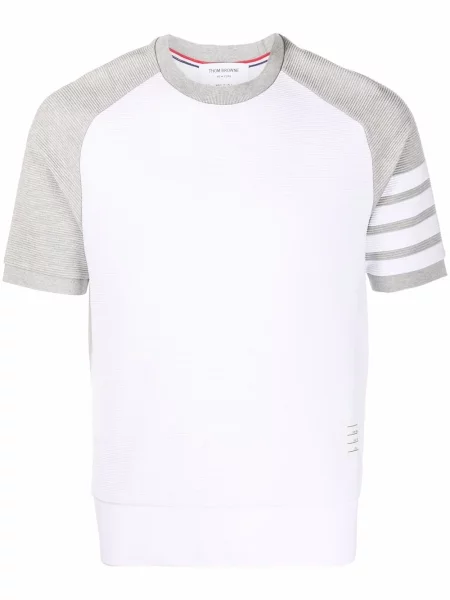 Tricou Thom Browne cu dungi alb