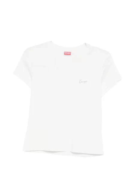 Tricou Kenzo cu broderie alb
