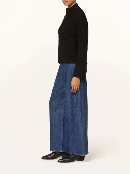 Selected Femme Wide Leg Džíny dark blue denim modré