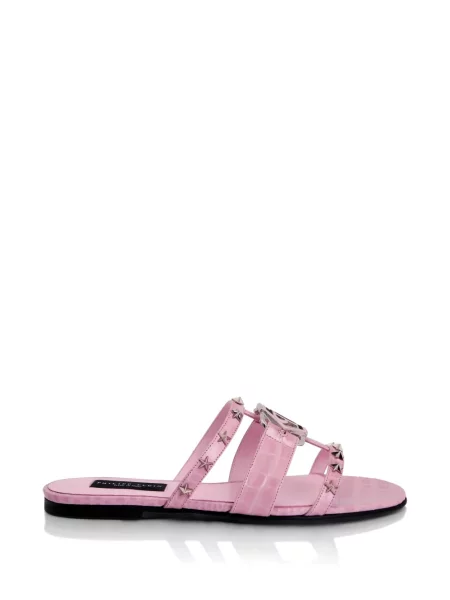 Sandale Philipp Plein cu tepi roz