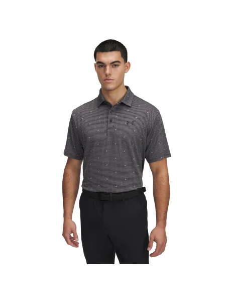 Polo Under Armour cu imagine gri