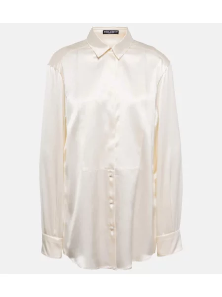 Cămașă Dolce&gabbana de mătase alb