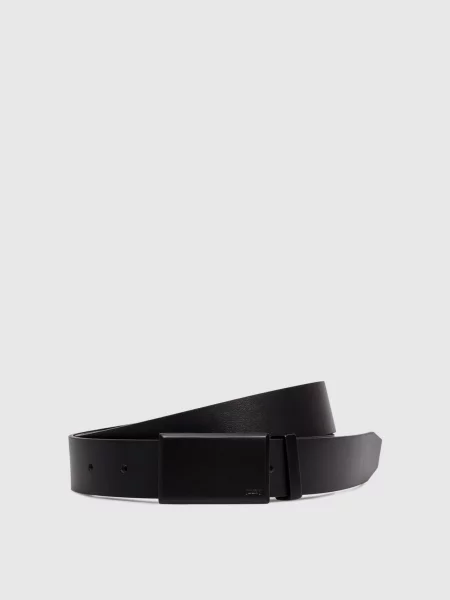 Шкіряний з гравіюванням логотипа Juun.j чорний