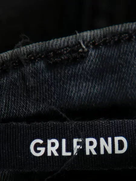 Blugi Grlfrnd zdrențuiți gri