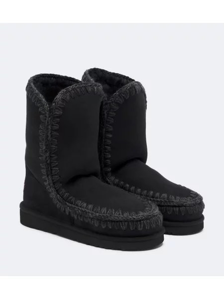 Botine Mou din piele de căprioară negru