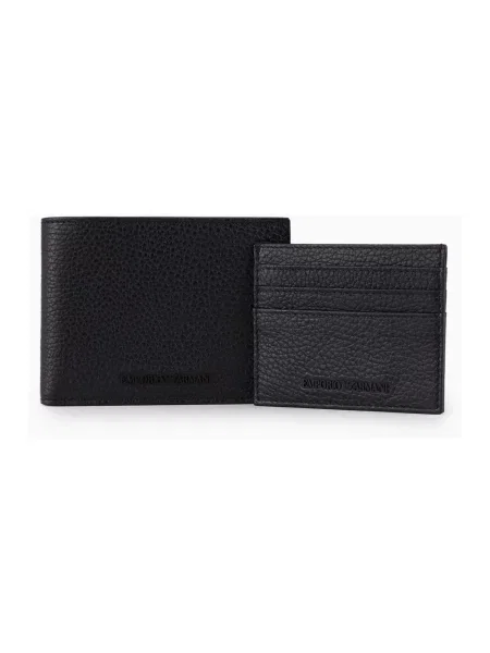 Zestaw portfel i etui na karty Emporio Armani czarny