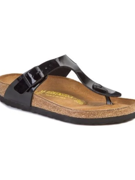 Bőr szandál Birkenstock fekete