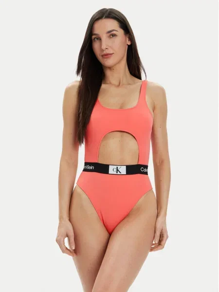 Calvin Klein Swimwear Бански костюм Коралов