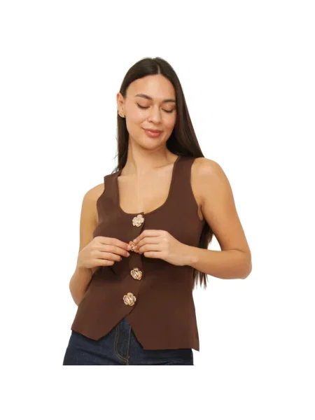 Vestă La Modeuse maro