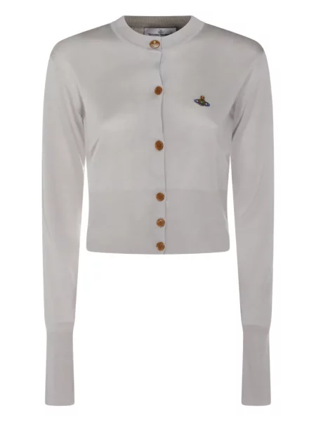 Haftowany kardigan Vivienne Westwood szary