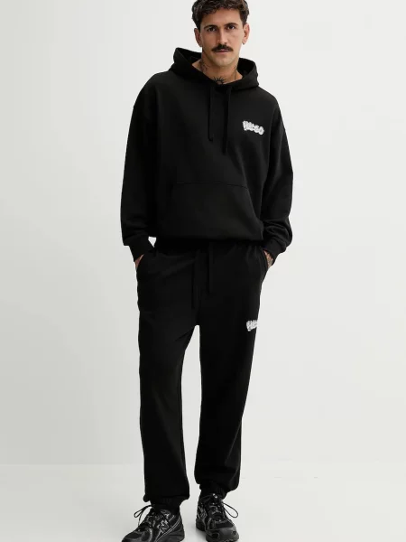 Спортивні штани Hugo Blue з принтом чорний