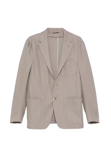 Sacou Canali cu model herringbone gri