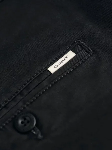 Чиносы Gant из твилла черные