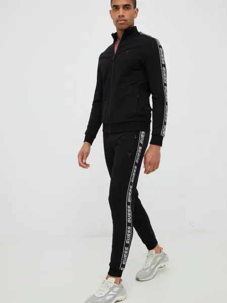 Спортивні штани Guess з аплікацією чорний