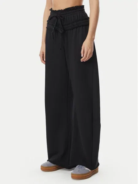 Adidas Pantaloni trening Sst Double Waisted negru