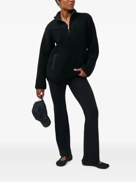 Pulover Sweaty Betty din fleece negru