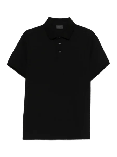 Polo Emporio Armani din jacard negru