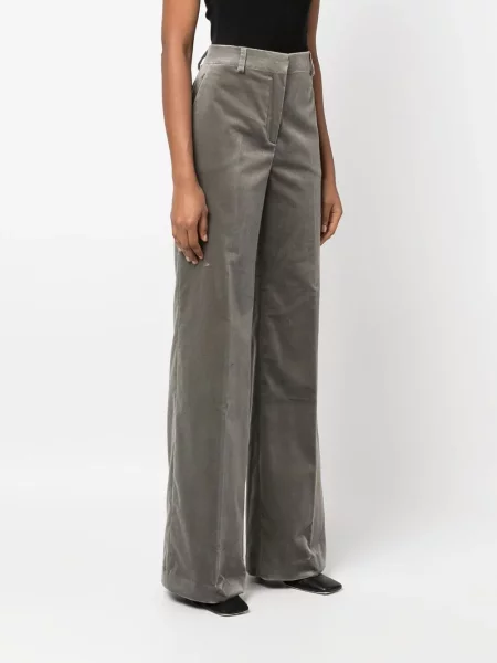 Pantaloni Alberta Ferretti de catifea gri
