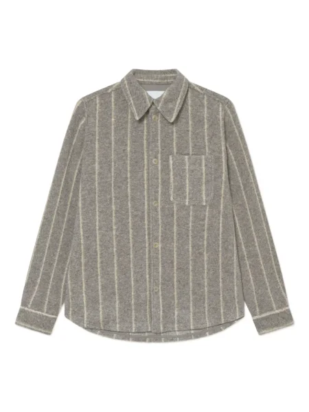 Vlněná košile Les Deux šedá