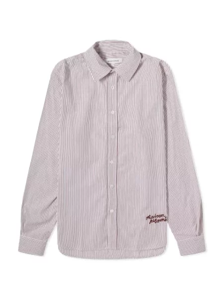Koszula Maison Kitsune w paski z logo