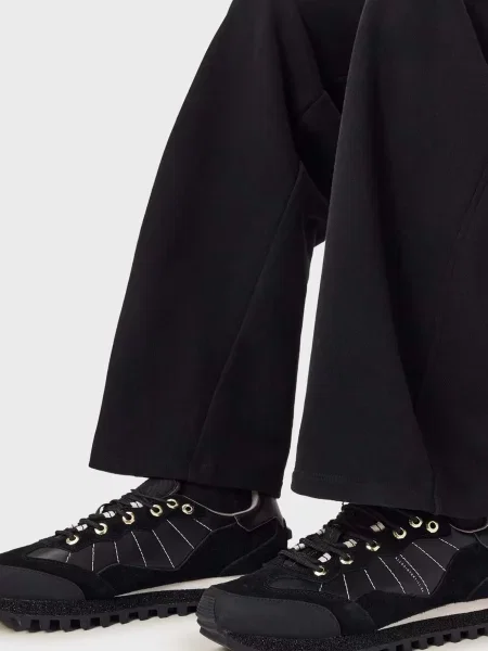 Замшевые кроссовки Allsaints черные