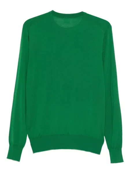 Sweter Aspesi z okrągłym dekoltem zielony