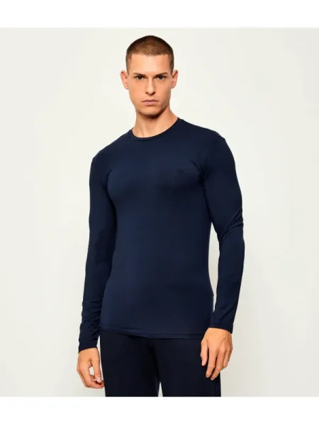Hosszú ujjú póló Emporio Armani kék
