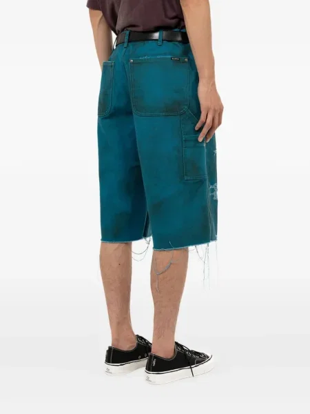 Pantaloni scurți Kamiya zdrențuiți albastru
