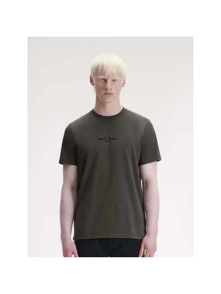 Tricou Fred Perry cu broderie verde