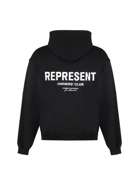 Represent bluza Represent Owners Club Zip Hoodie z kapturem z nadrukiem czarny
