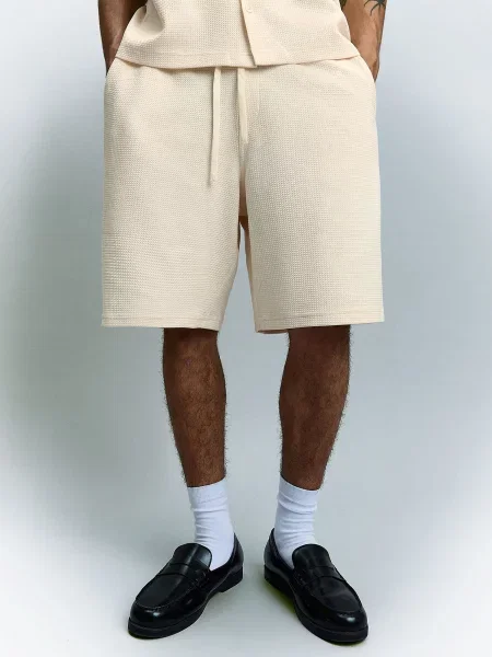 Bershka Pantaloni lână alb