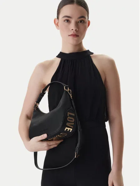 Torebka Love Moschino z logo czarna