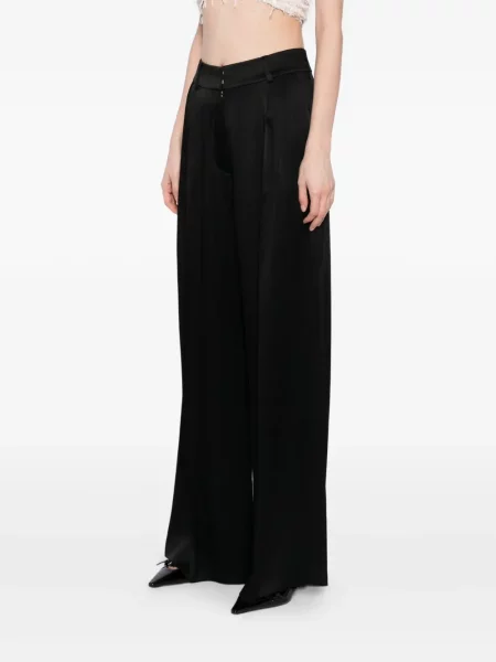 Pantaloni Xenia Magera de mătase negru
