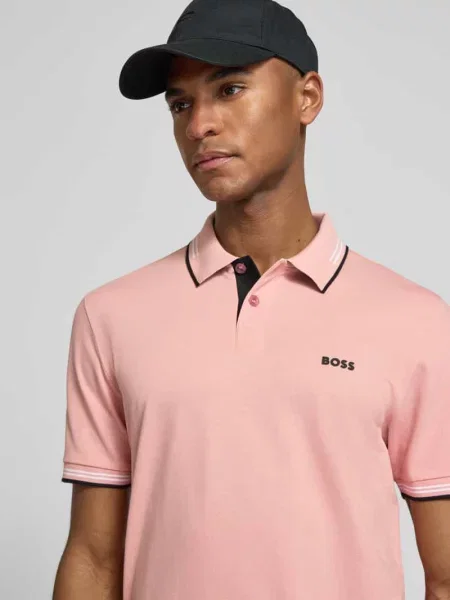 Koszulka polo z czystej bawełny krój slim fit model PAUL' Boss Green